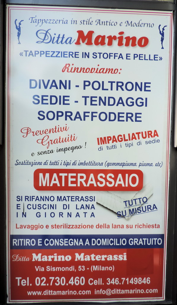 Ditta Marino Materassi Tappezziere in stoffa Milano