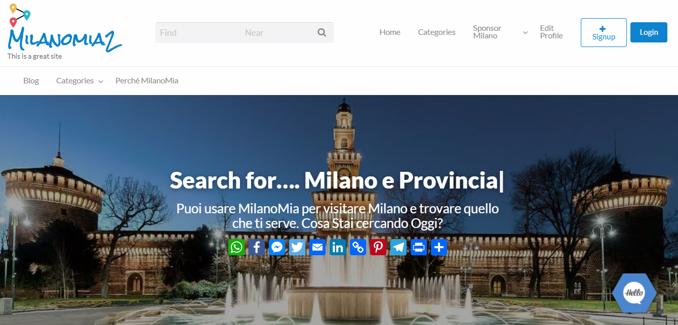 Milanomia2.com Home Page